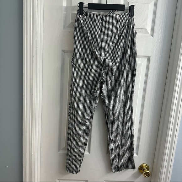 Free People Pants Cropped Gingham Casual Dainty Twee Tie Waist Size 4 Small - Picture 4 of 6
